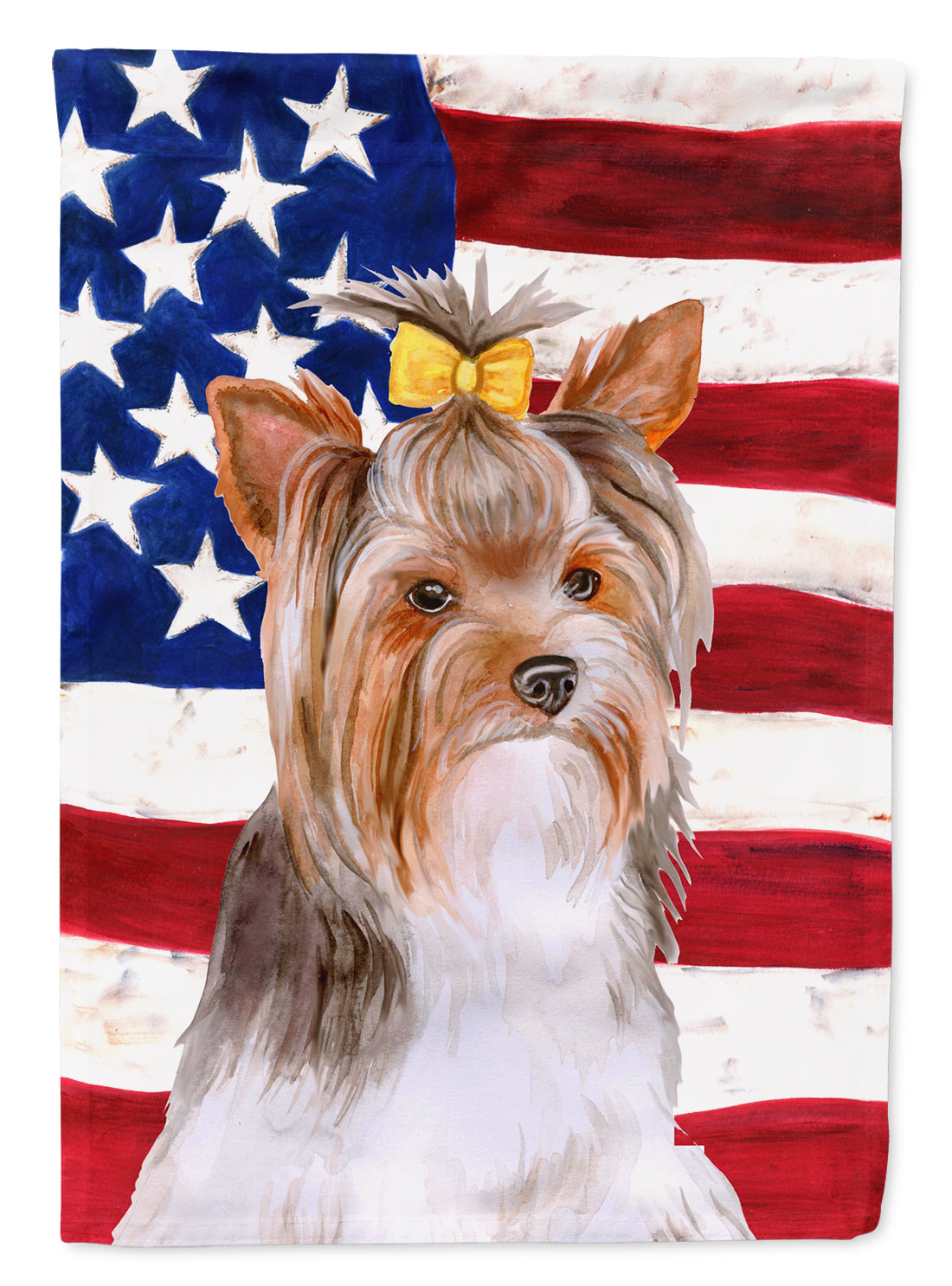 Yorkshire Terrier #2 Patriotic Flag Garden Size BB9723GF  the-store.com.