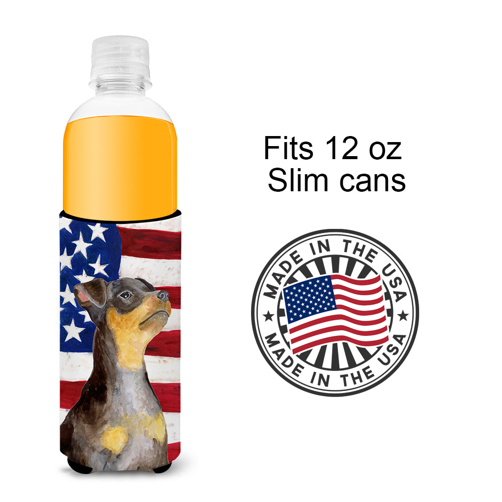 Miniature Pinscher #2 Patriotic  Ultra Hugger for slim cans BB9724MUK  the-store.com.