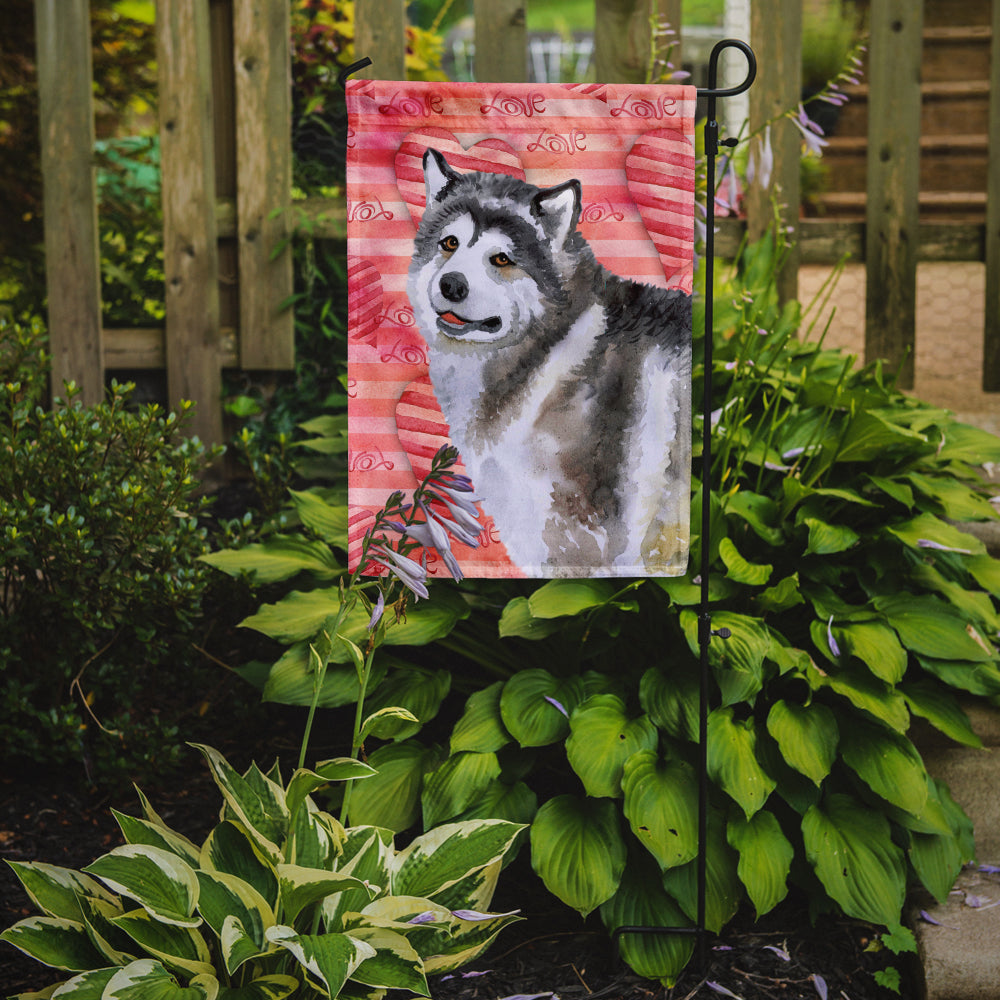 Alaskan Malamute Love Flag Garden Size BB9725GF  the-store.com.