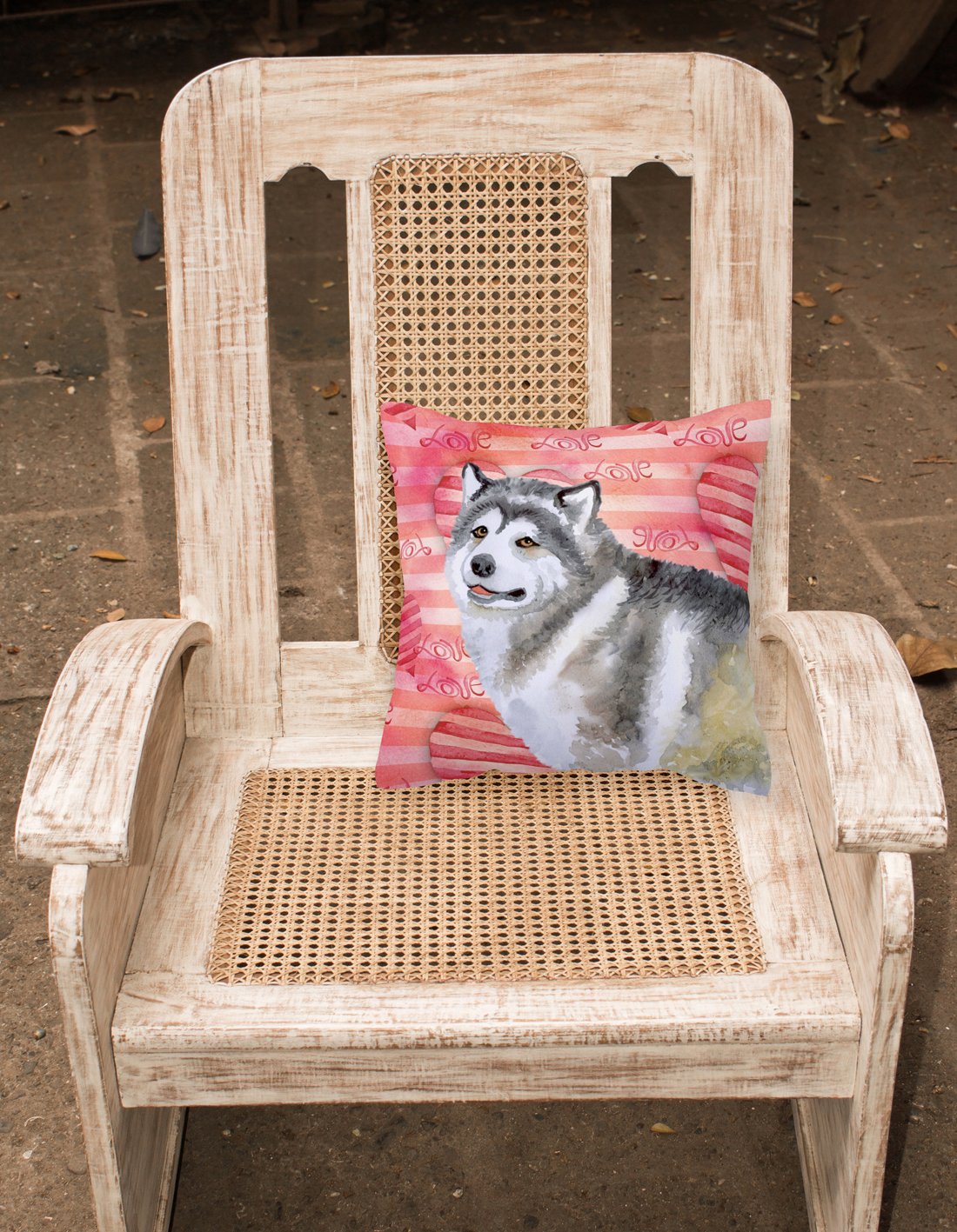 Alaskan Malamute Love Fabric Decorative Pillow BB9725PW1818 by Caroline's Treasures