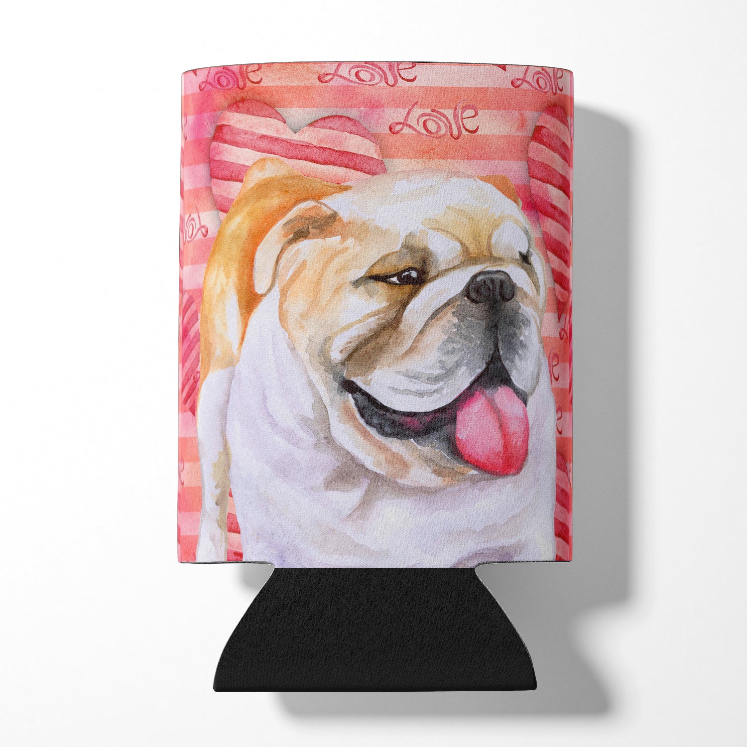 English Bulldog Love Can or Bottle Hugger BB9726CC  the-store.com.