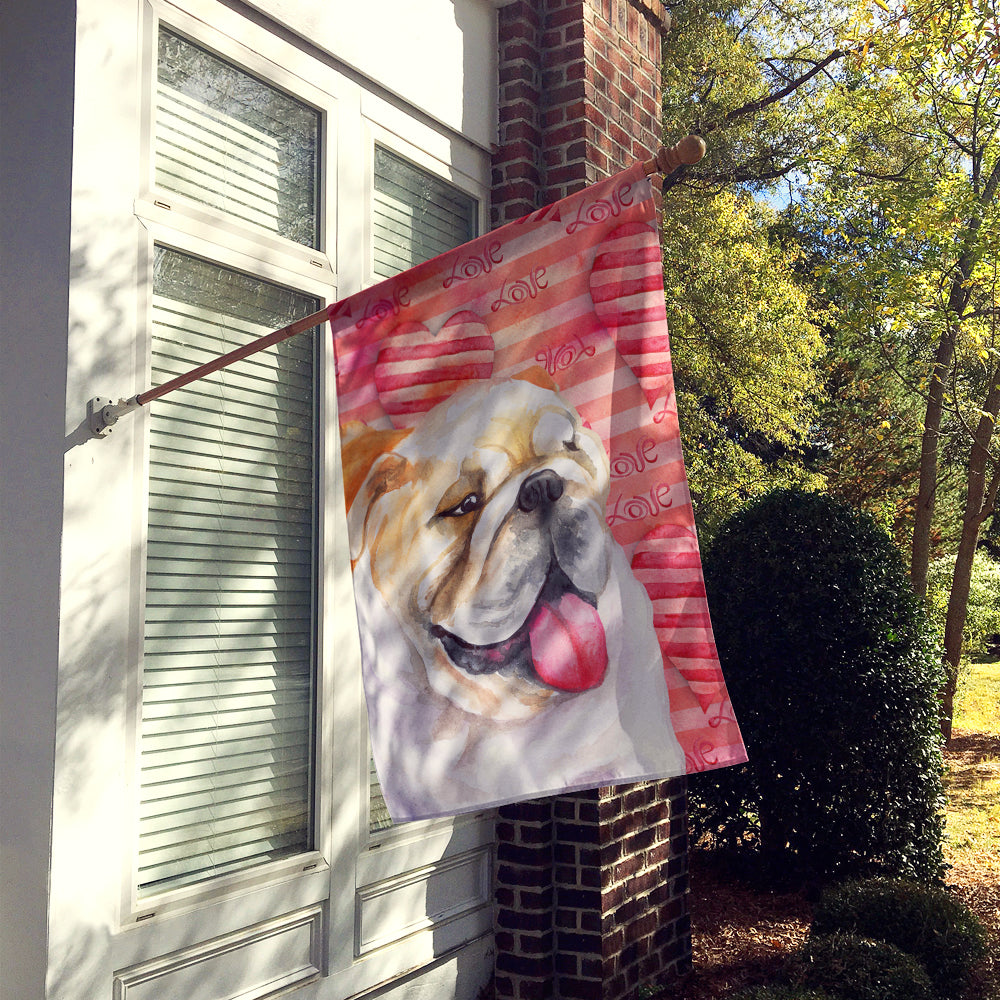 English Bulldog Love Flag Canvas House Size BB9726CHF  the-store.com.