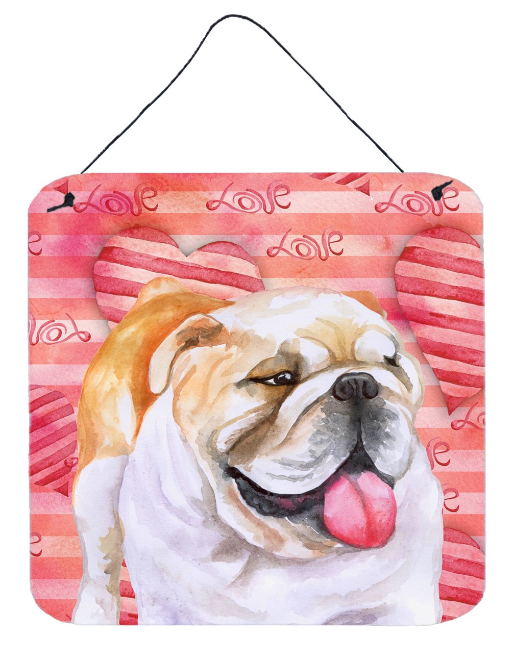 English Bulldog Love Wall or Door Hanging Prints BB9726DS66 by Caroline's Treasures