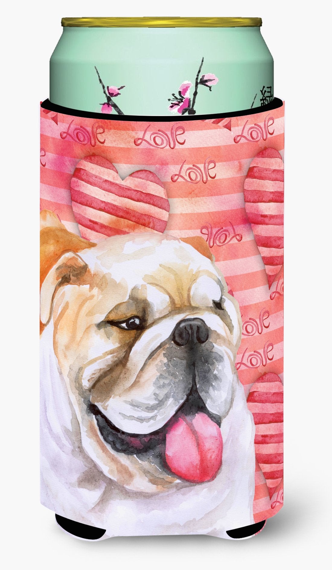 English Bulldog Love Tall Boy Beverage Insulator Hugger BB9726TBC by Caroline's Treasures