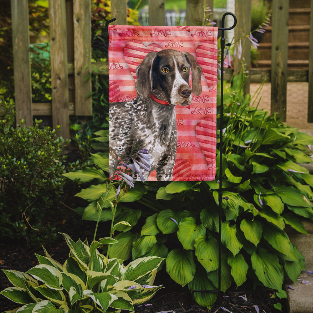 German Shorthaired Pointer Love Flag Garden Size BB9728GF  the-store.com.