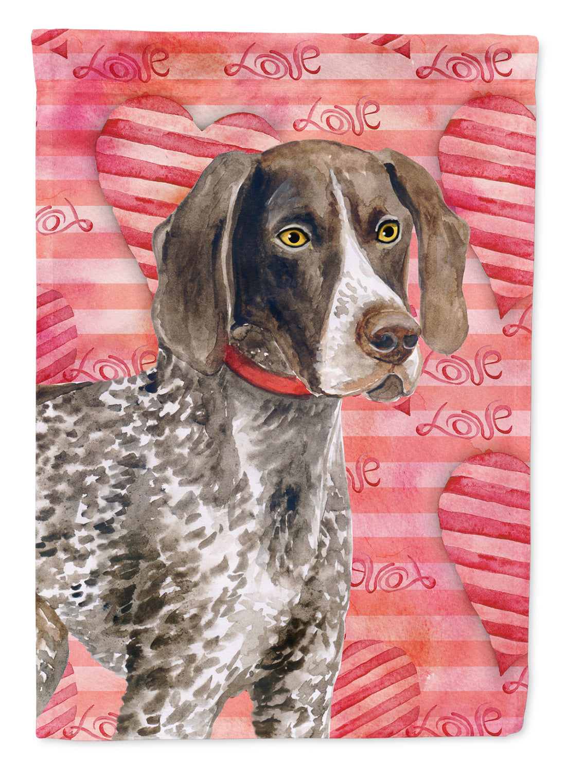 German Shorthaired Pointer Love Flag Garden Size BB9728GF  the-store.com.