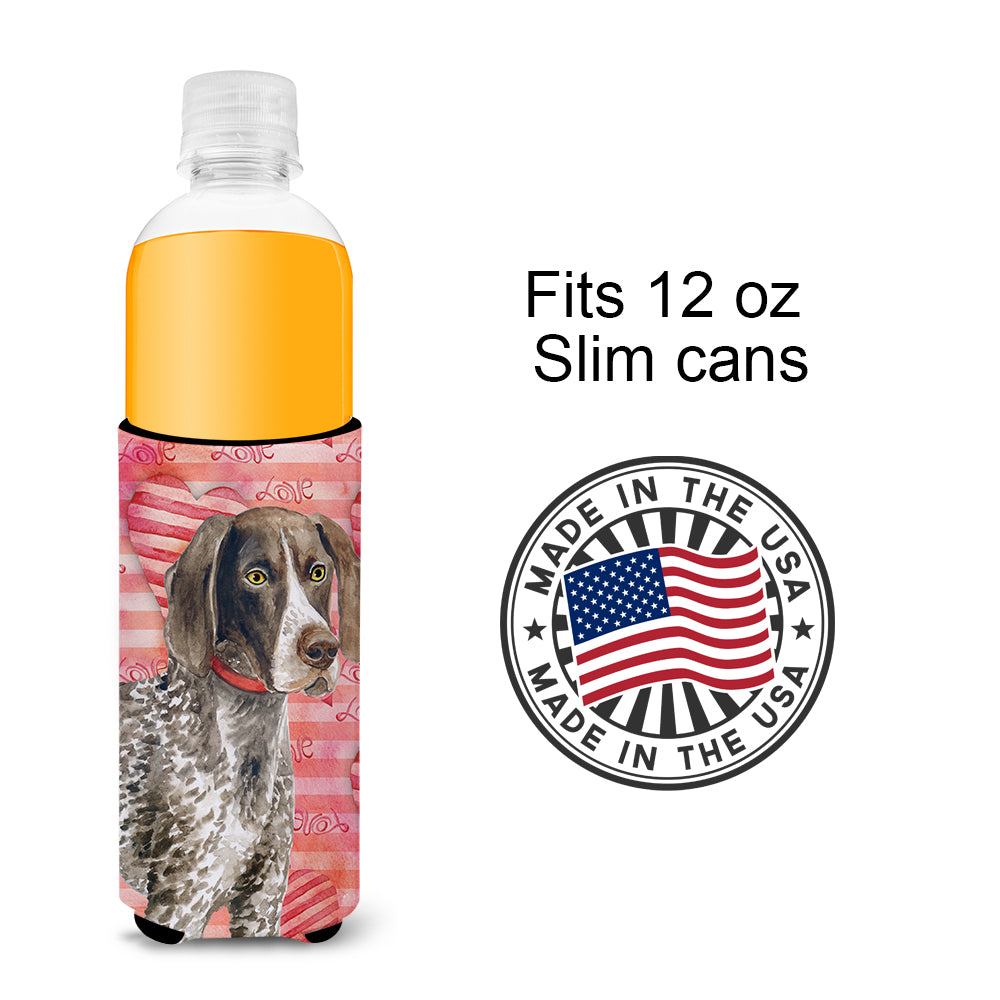 German Shorthaired Pointer Love  Ultra Hugger for slim cans BB9728MUK  the-store.com.