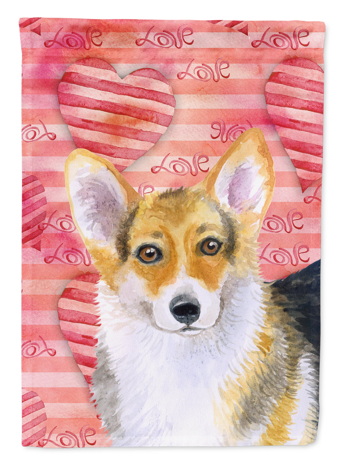 Pembroke Corgi Love Flag Garden Size BB9729GF  the-store.com.