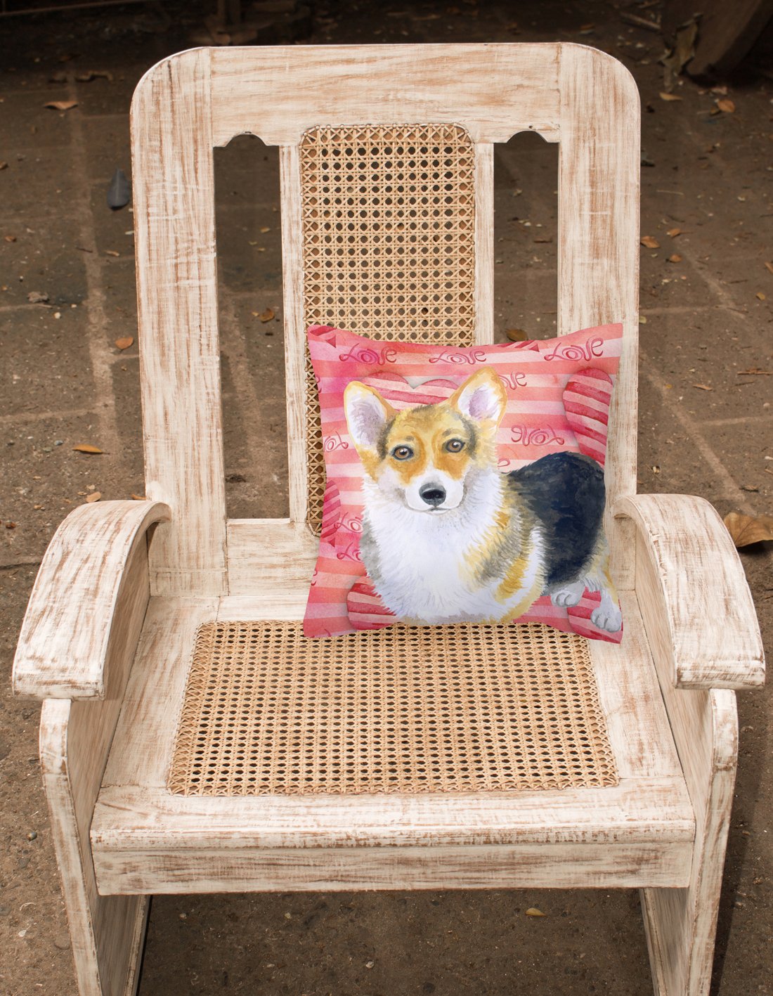 Pembroke Corgi Love Fabric Decorative Pillow BB9729PW1818 by Caroline's Treasures