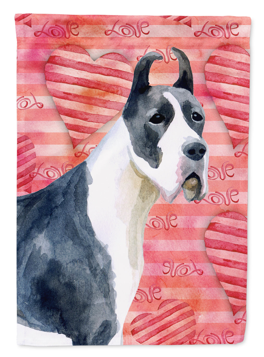 Harlequin Great Dane Love Flag Garden Size BB9730GF  the-store.com.