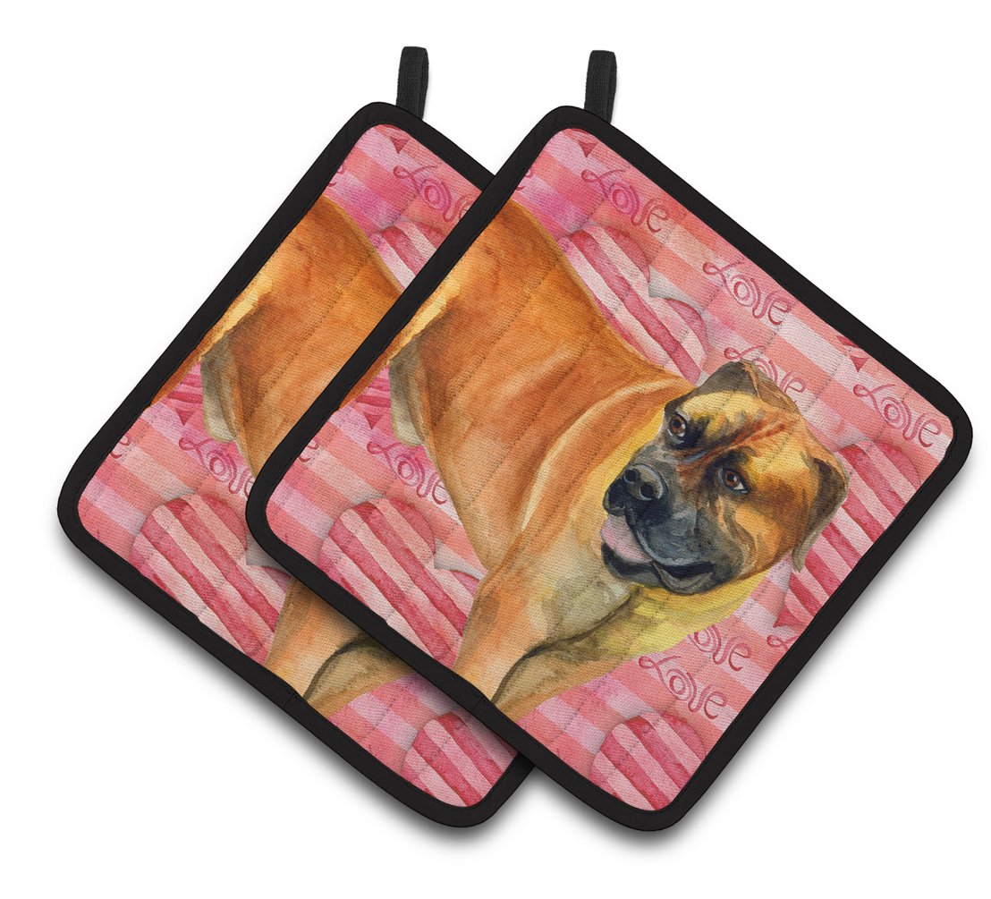 Boerboel Mastiff Love Pair of Pot Holders BB9733PTHD by Caroline's Treasures