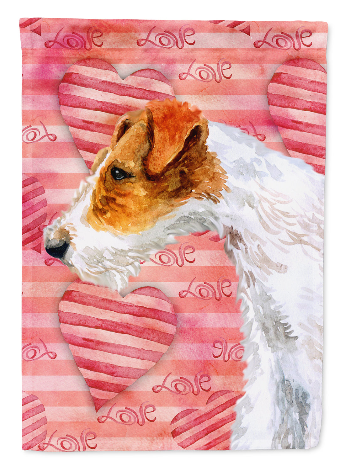 Fox Terrier Love Flag Garden Size BB9737GF  the-store.com.