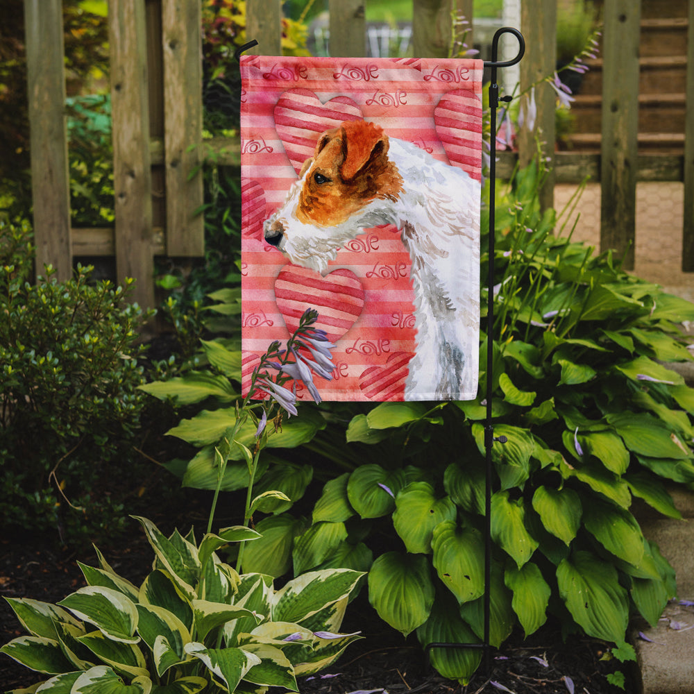 Fox Terrier Love Flag Garden Size BB9737GF  the-store.com.