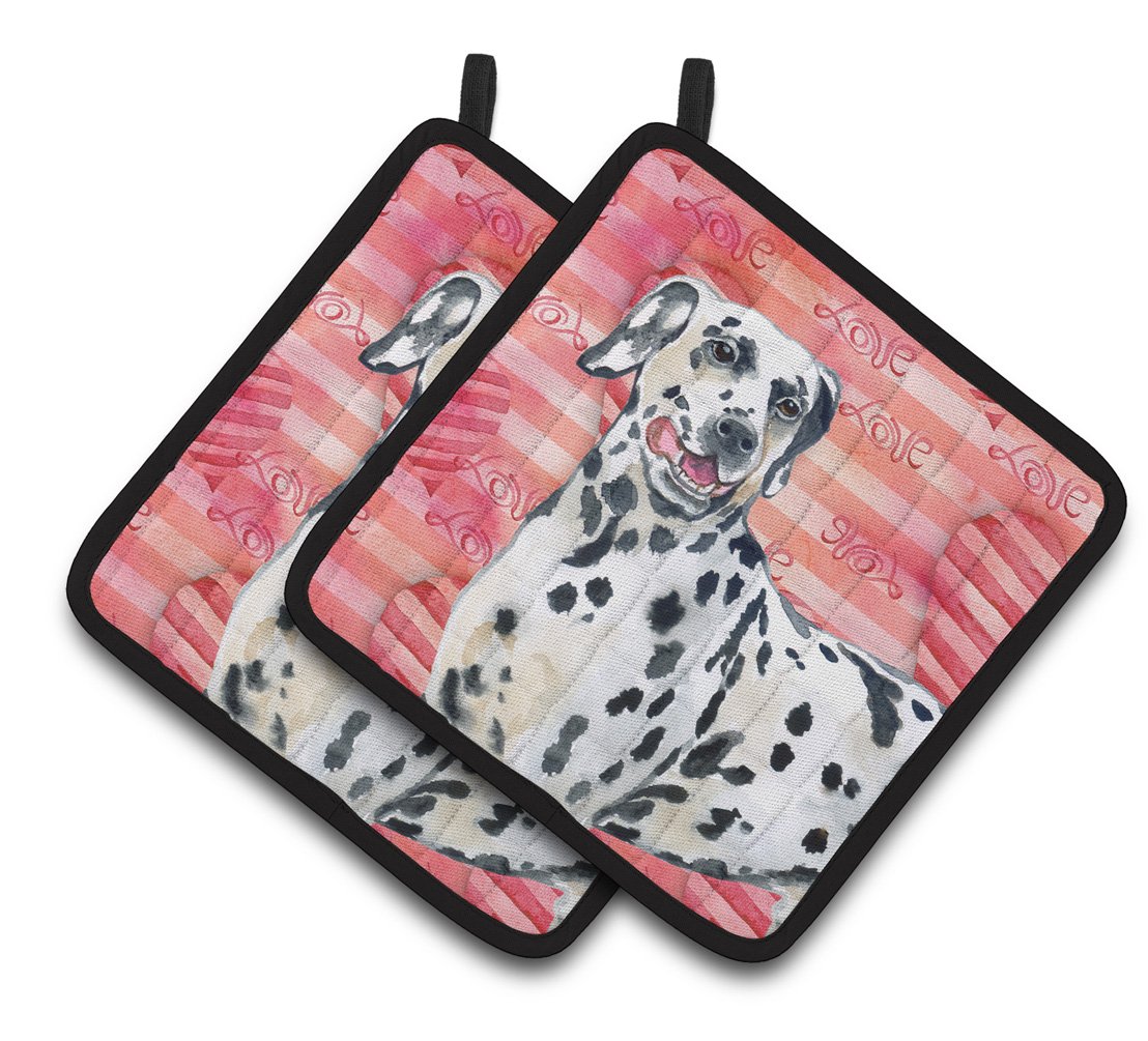 Dalmatian Love Pair of Pot Holders BB9740PTHD by Caroline's Treasures