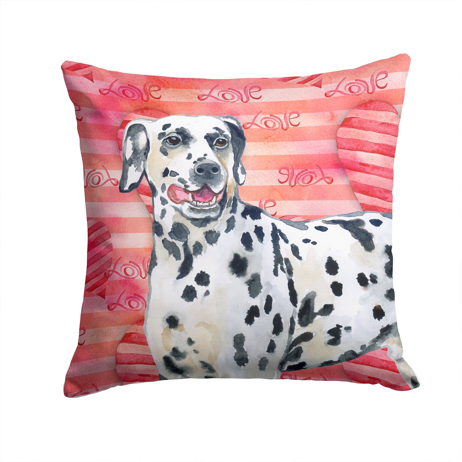 Dalmatian Love Fabric Decorative Pillow BB9740PW1414 - the-store.com