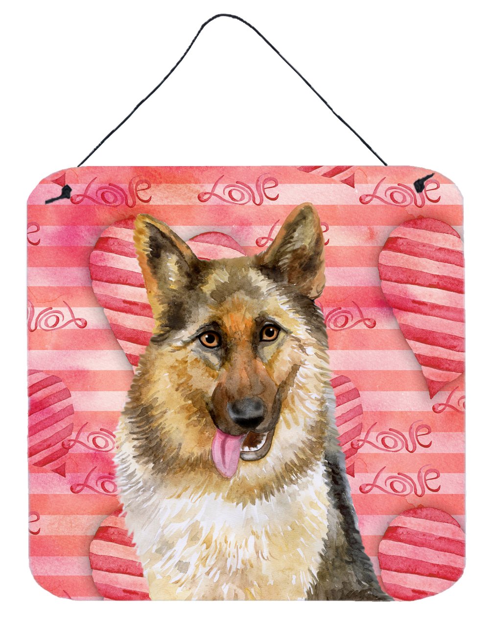 German Shepherd Love Wall or Door Hanging Prints BB9741DS66 by Caroline&#39;s Treasures