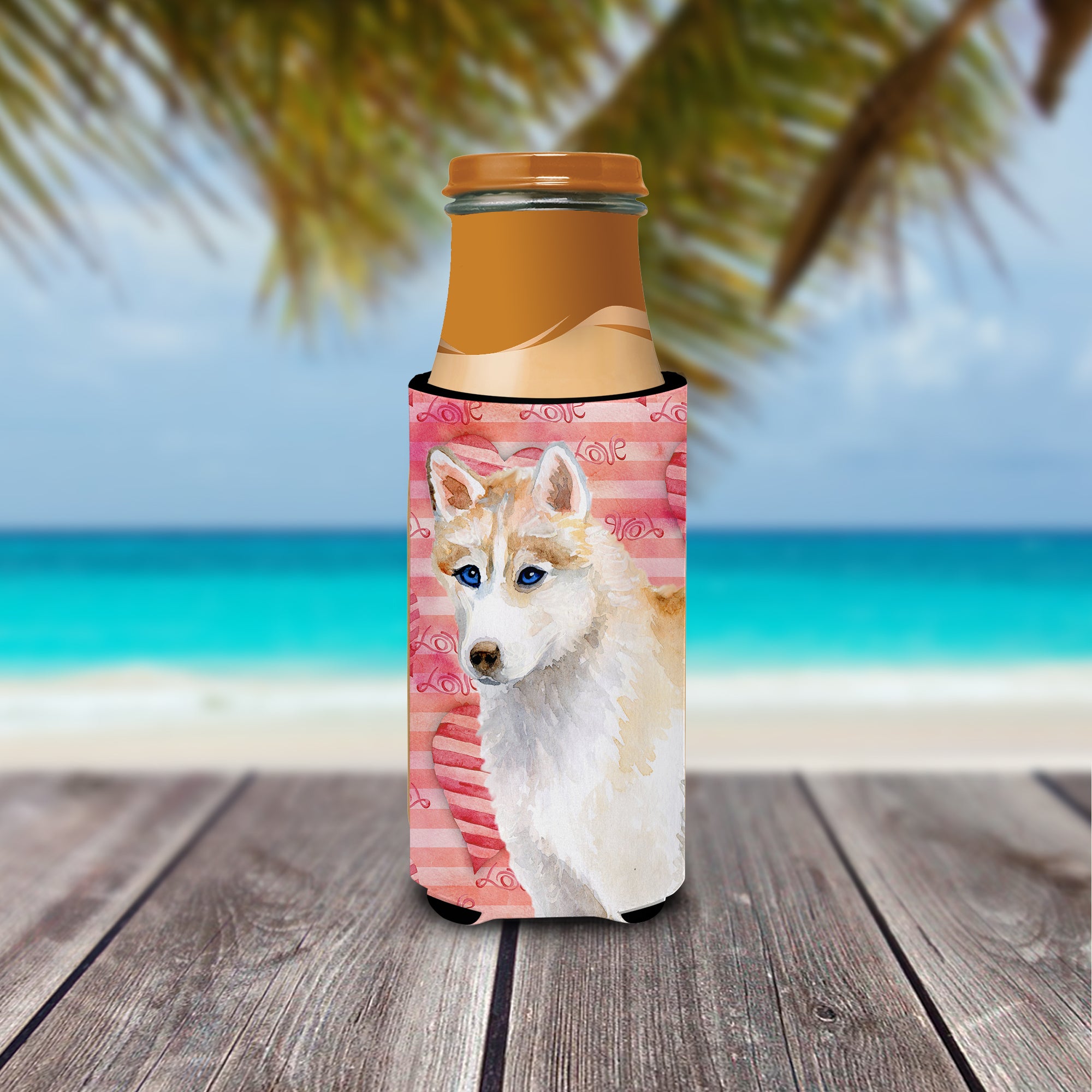 Siberian Husky Love  Ultra Hugger for slim cans BB9742MUK  the-store.com.