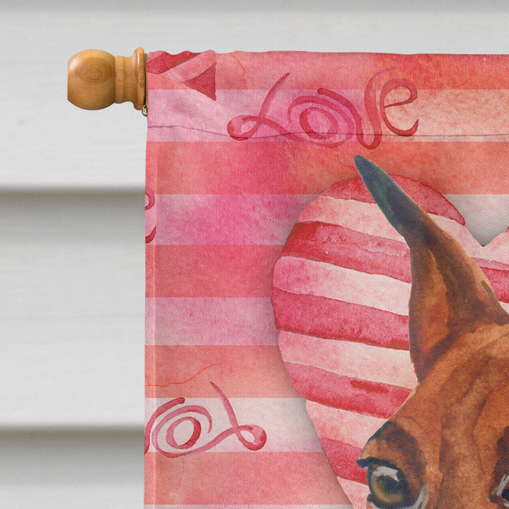 Miniature Pinscher Love Flag Canvas House Size BB9743CHF  the-store.com.