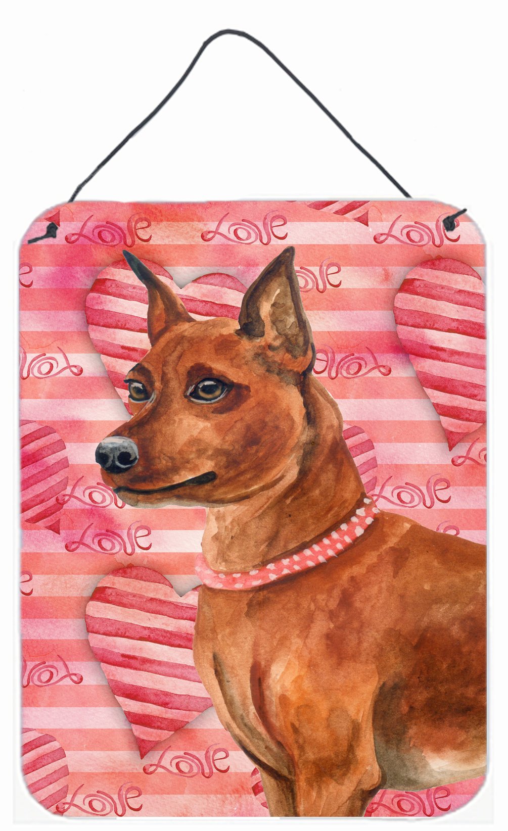 Miniature Pinscher Love Wall or Door Hanging Prints BB9743DS1216 by Caroline&#39;s Treasures