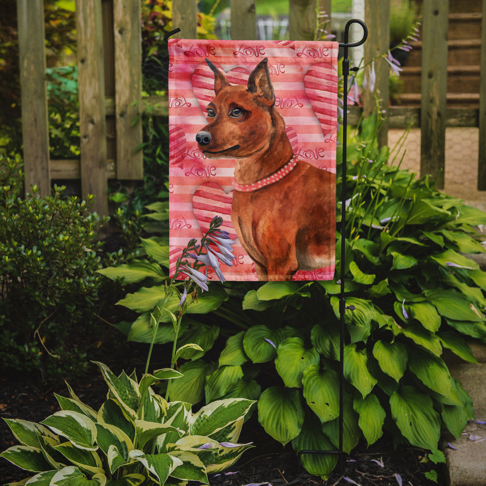 Miniature Pinscher Love Flag Garden Size BB9743GF  the-store.com.