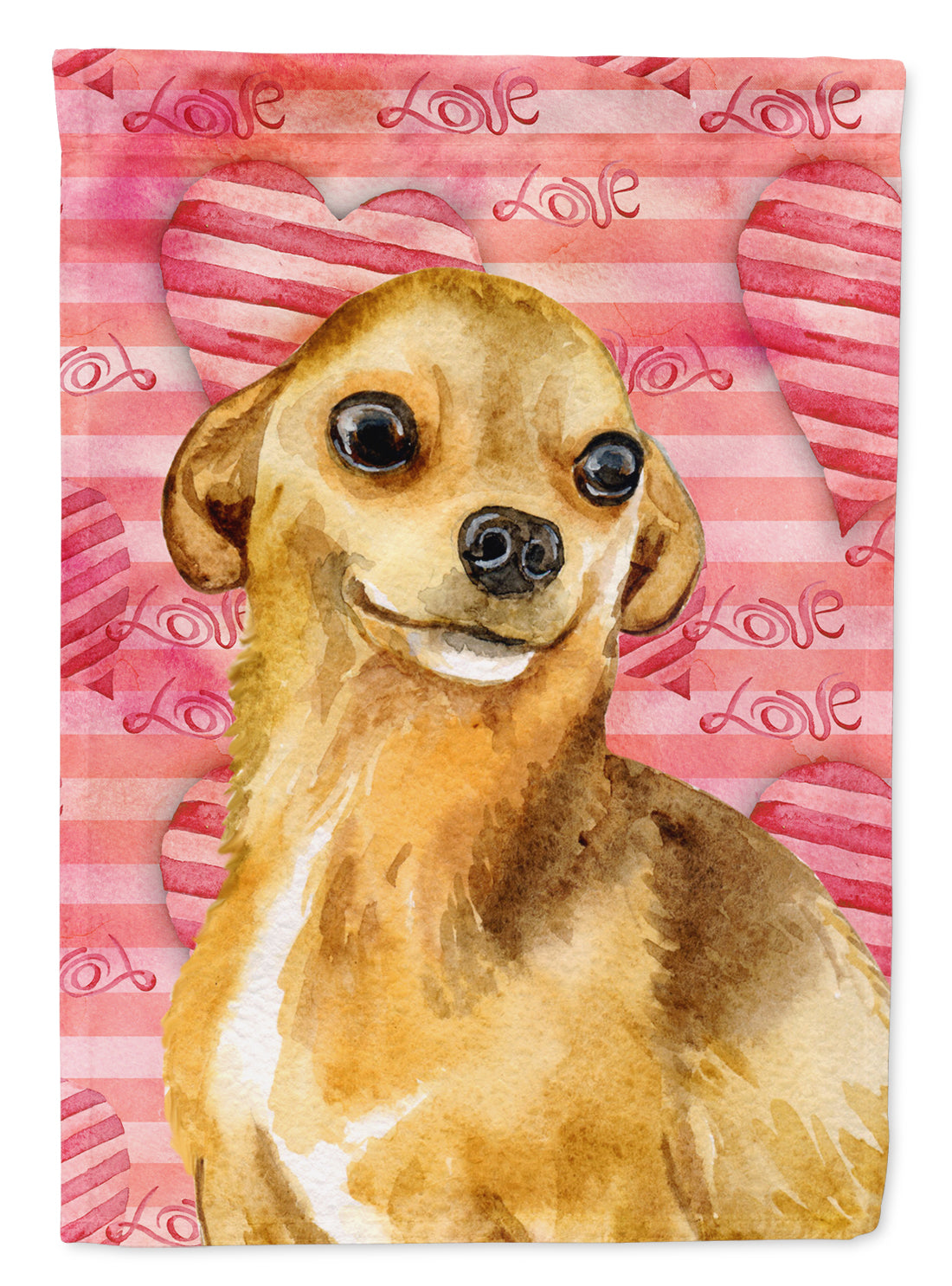 Chihuahua Love Flag Canvas House Size BB9745CHF  the-store.com.