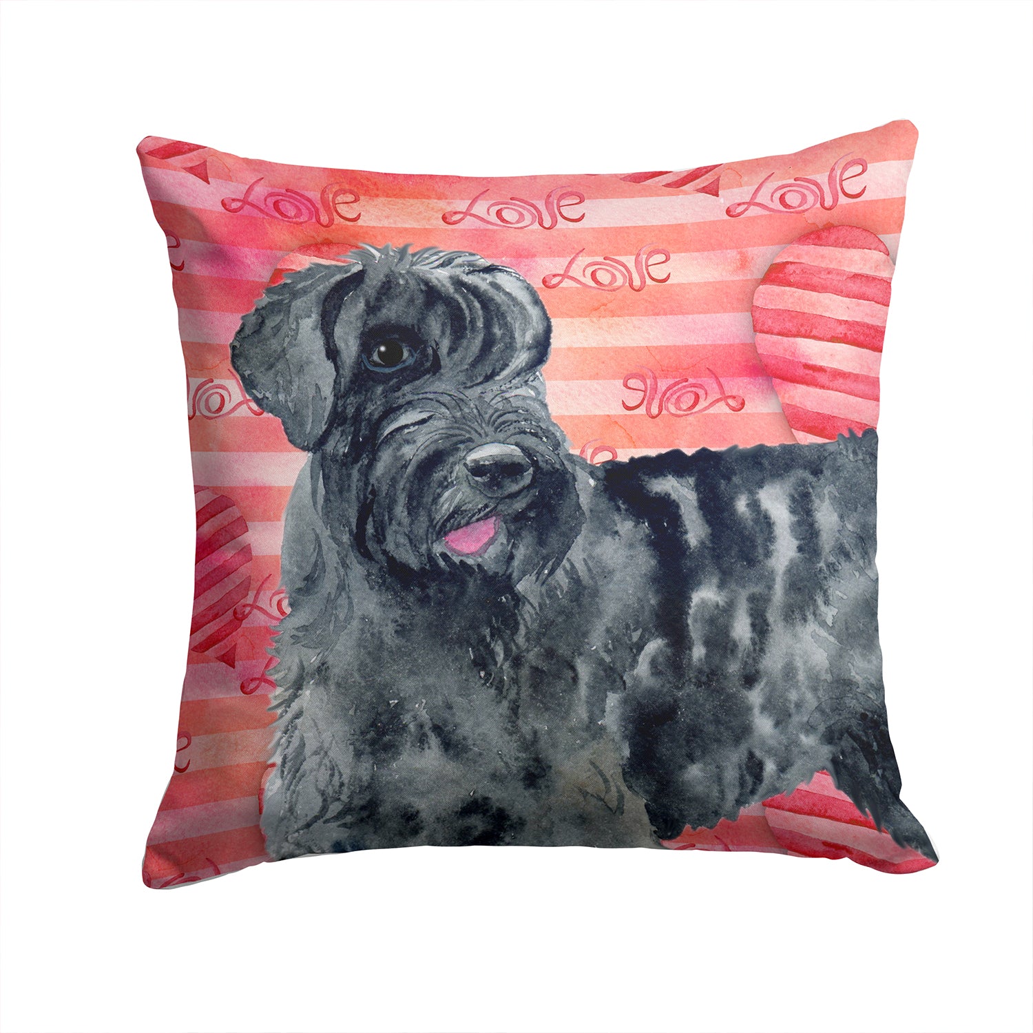 Giant Schnauzer Love Fabric Decorative Pillow BB9747PW1414 - the-store.com