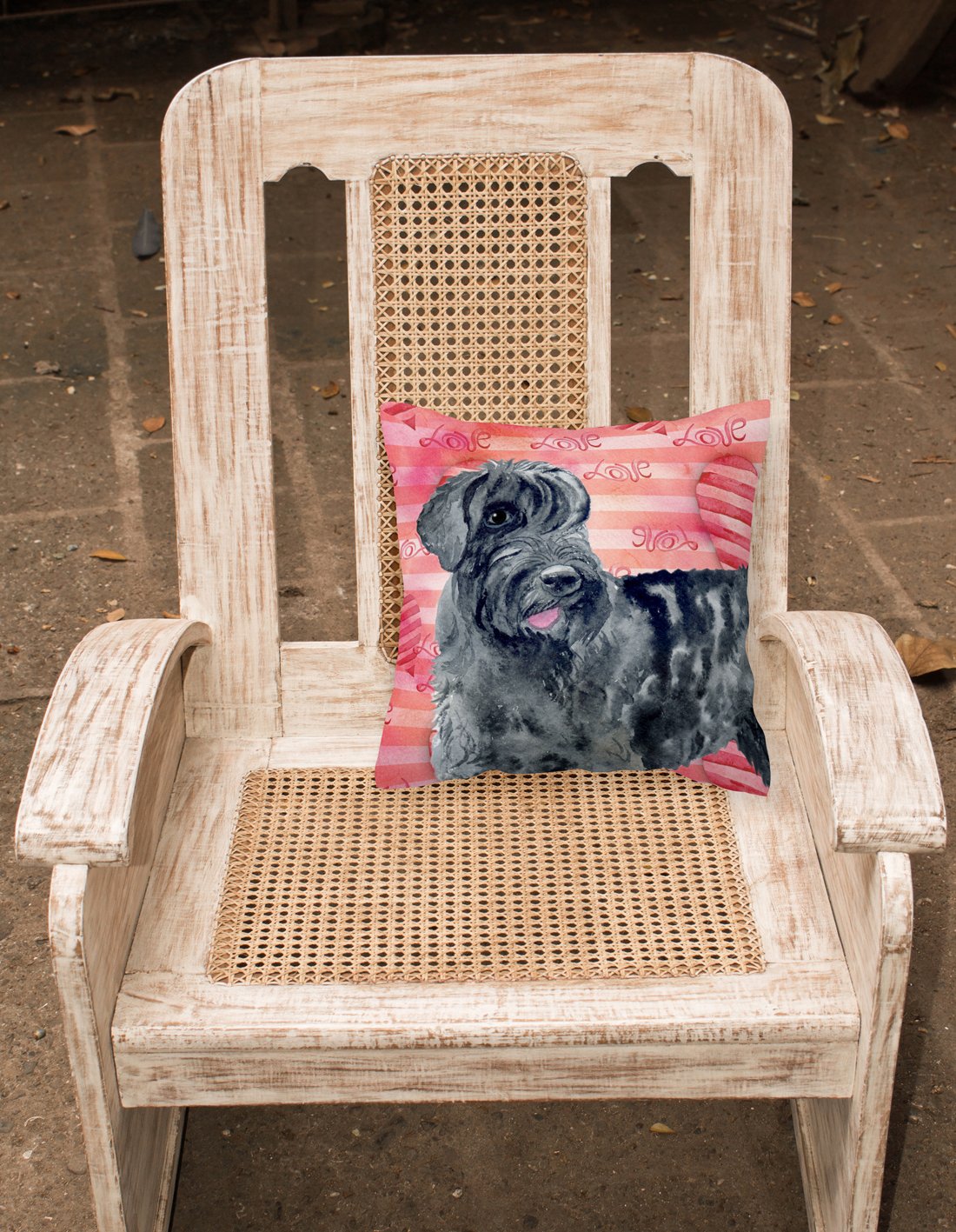 Giant Schnauzer Love Fabric Decorative Pillow BB9747PW1818 by Caroline's Treasures