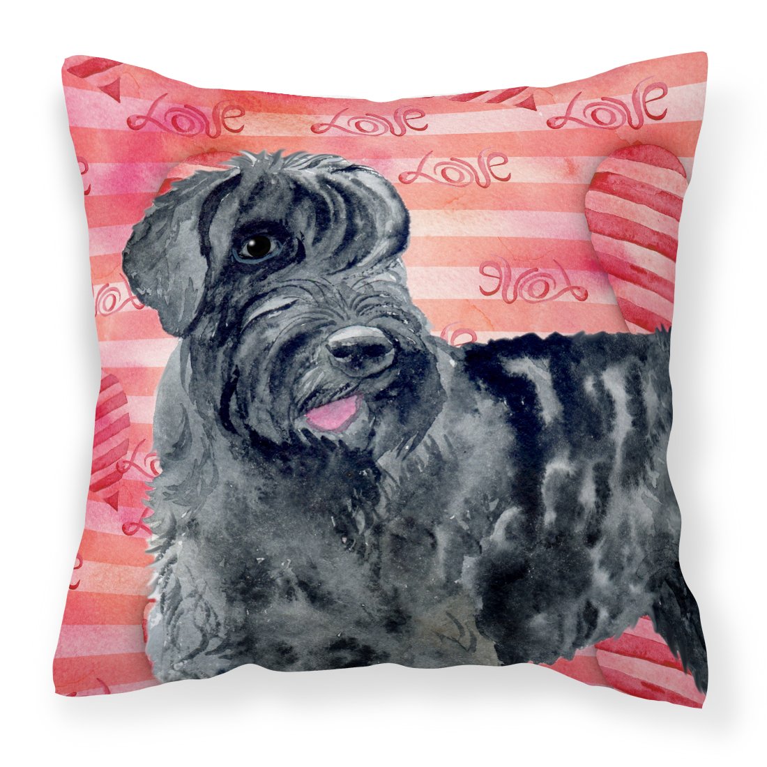 Giant Schnauzer Love Fabric Decorative Pillow BB9747PW1818 by Caroline's Treasures