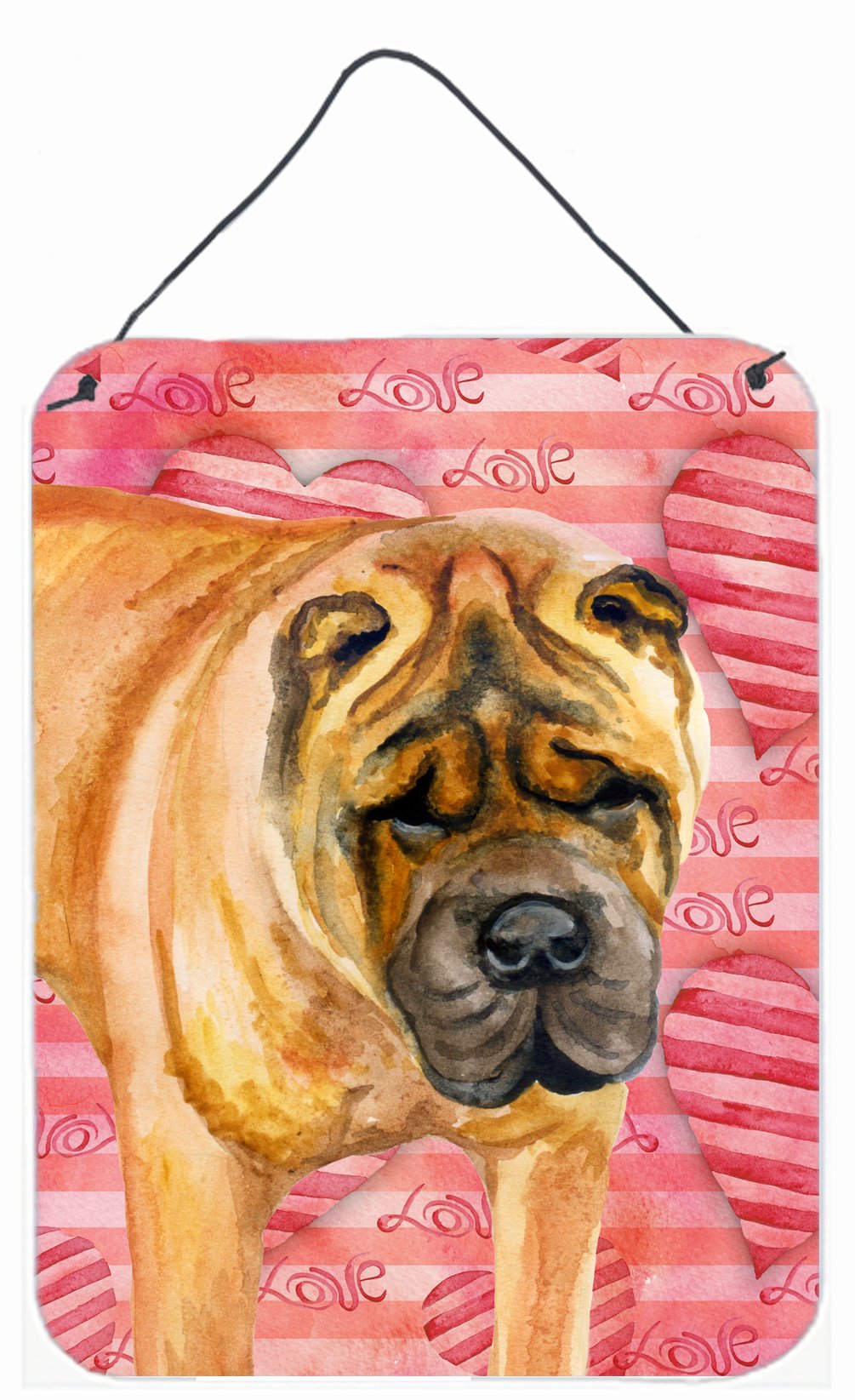 Shar Pei Love Wall or Door Hanging Prints BB9748DS1216 by Caroline's Treasures