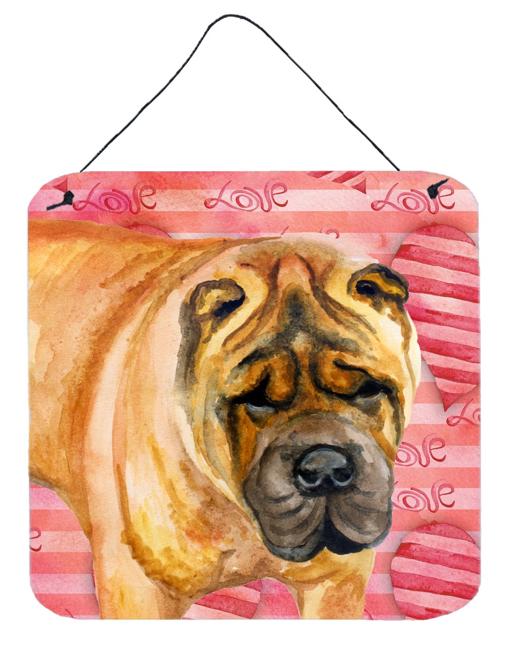 Shar Pei Love Wall or Door Hanging Prints BB9748DS66 by Caroline's Treasures