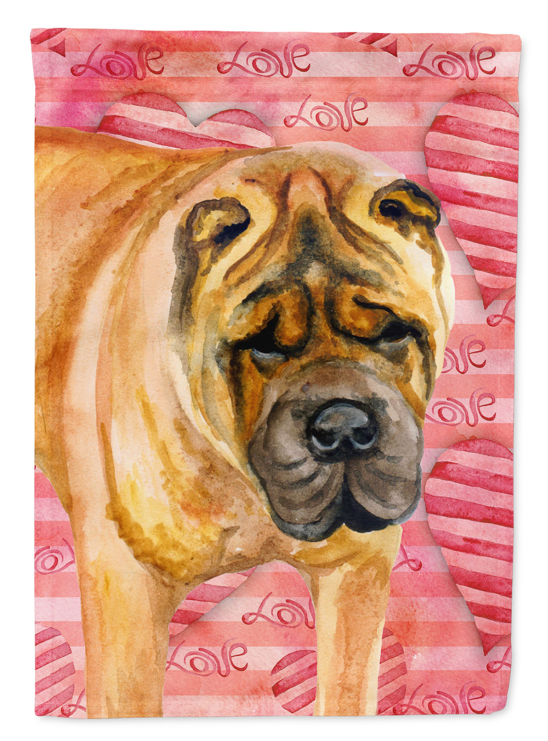 Shar Pei Love Flag Garden Size BB9748GF  the-store.com.