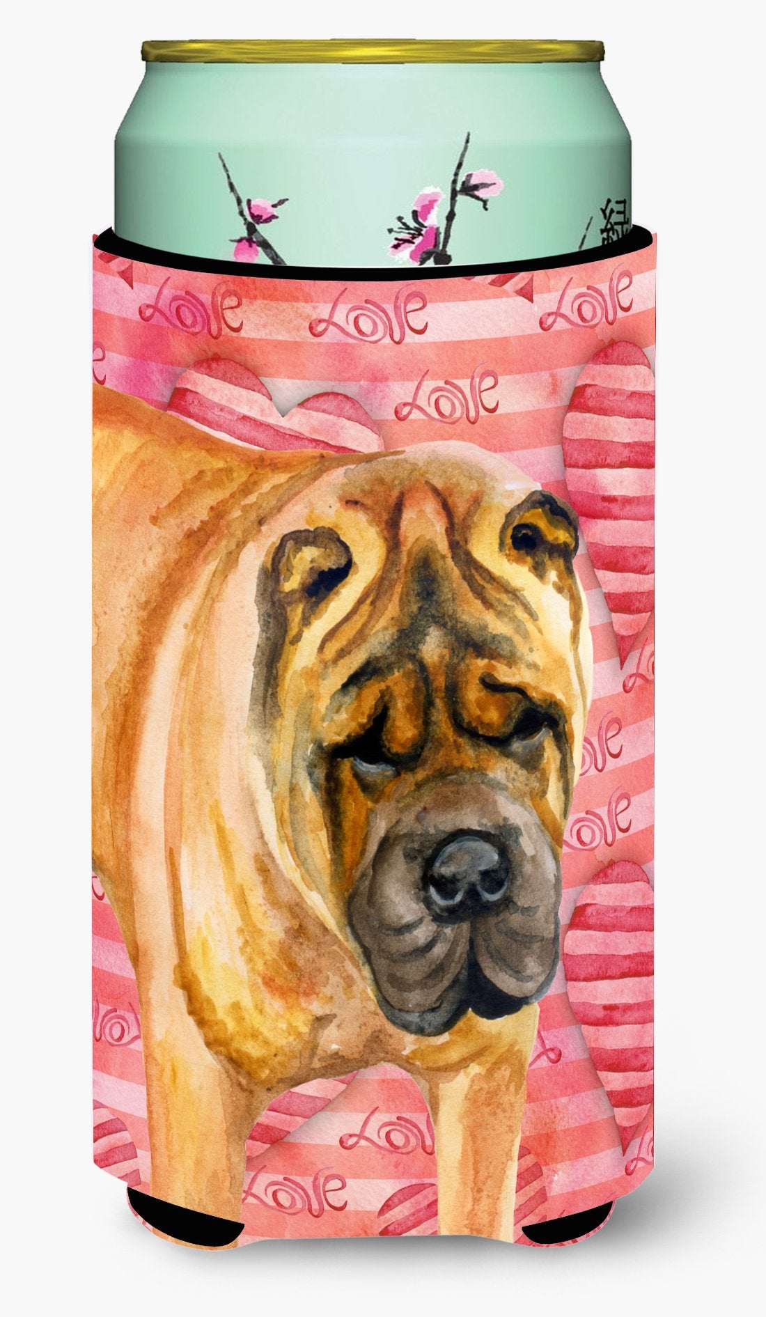 Shar Pei Love Tall Boy Beverage Insulator Hugger BB9748TBC by Caroline&#39;s Treasures