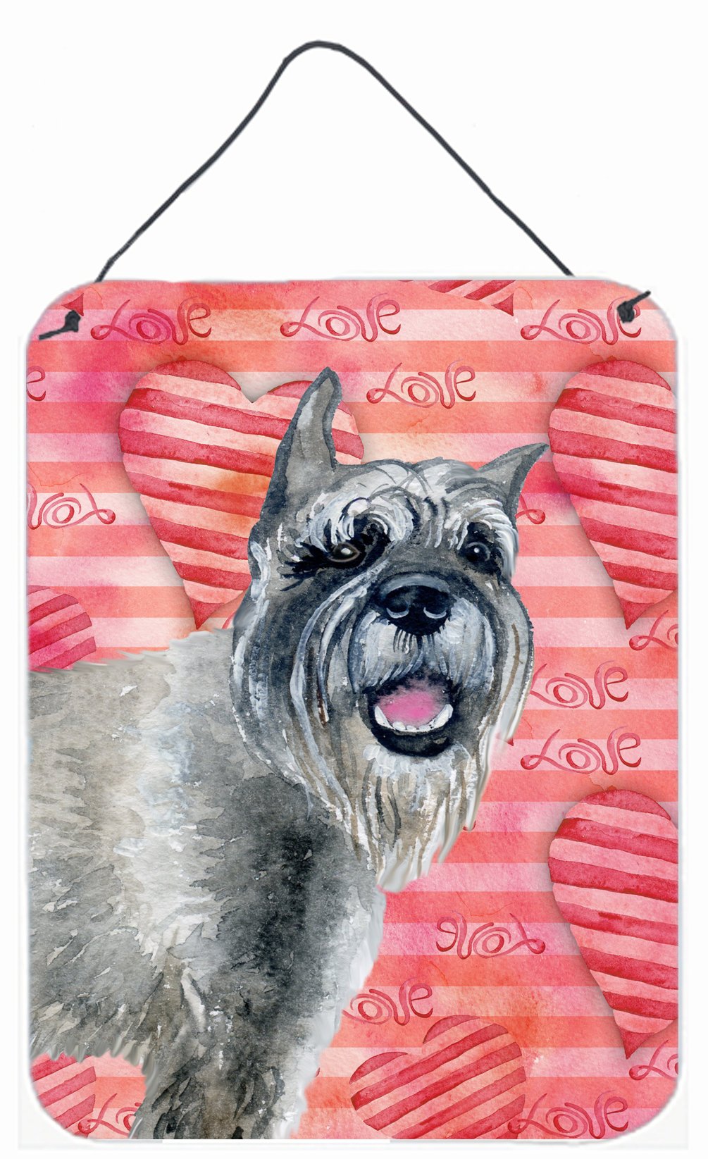 Schnauzer Love Wall or Door Hanging Prints BB9749DS1216 by Caroline's Treasures