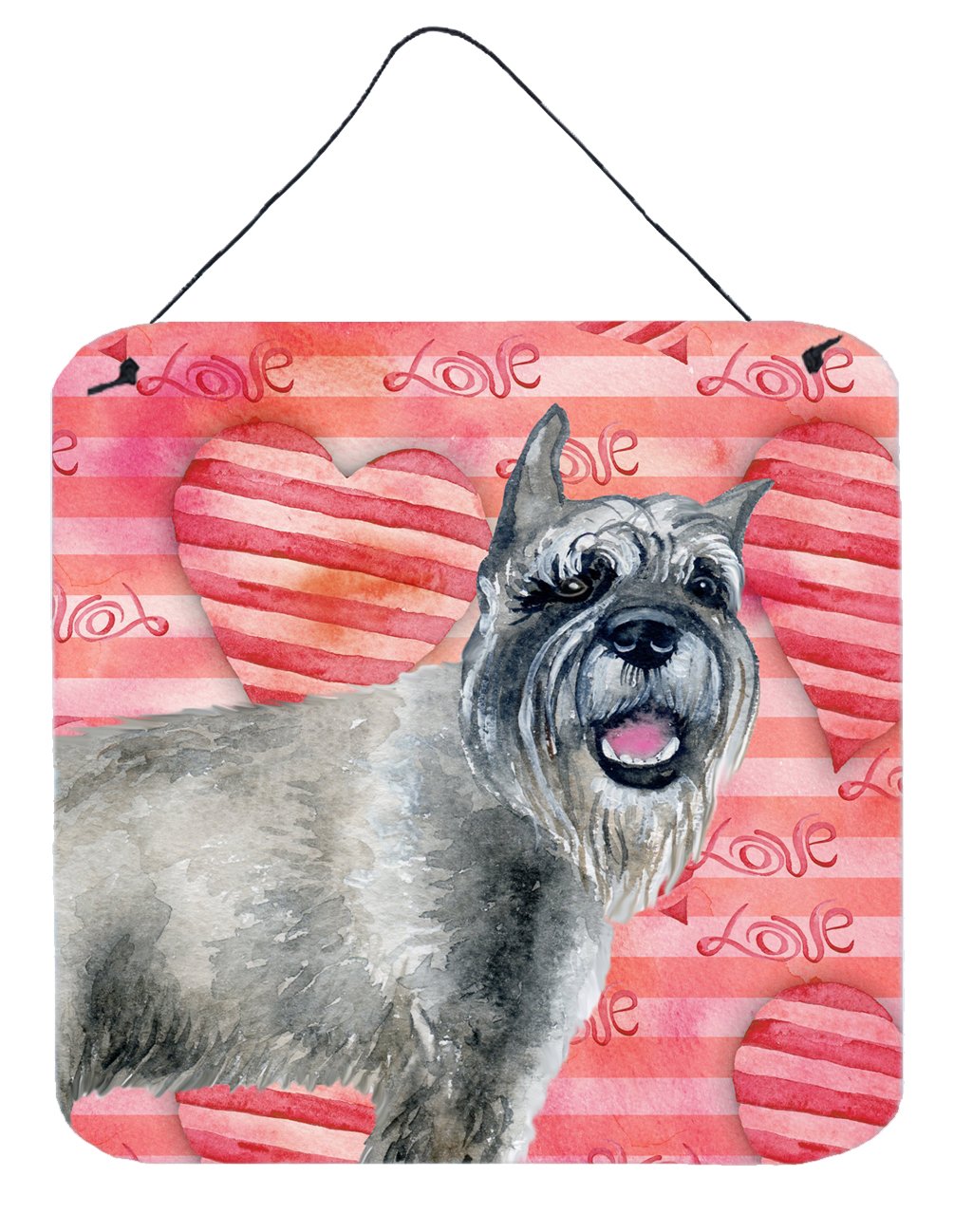 Schnauzer Love Wall or Door Hanging Prints BB9749DS66 by Caroline&#39;s Treasures