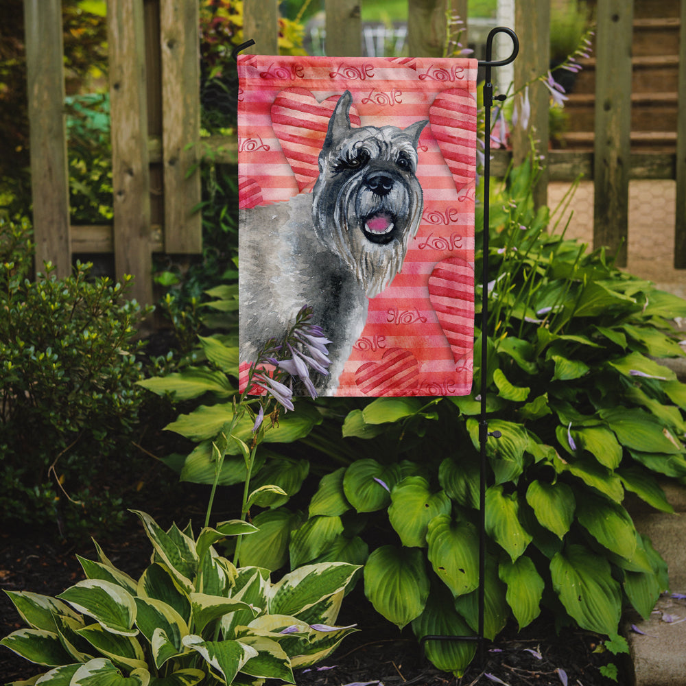 Schnauzer Love Flag Garden Size BB9749GF  the-store.com.