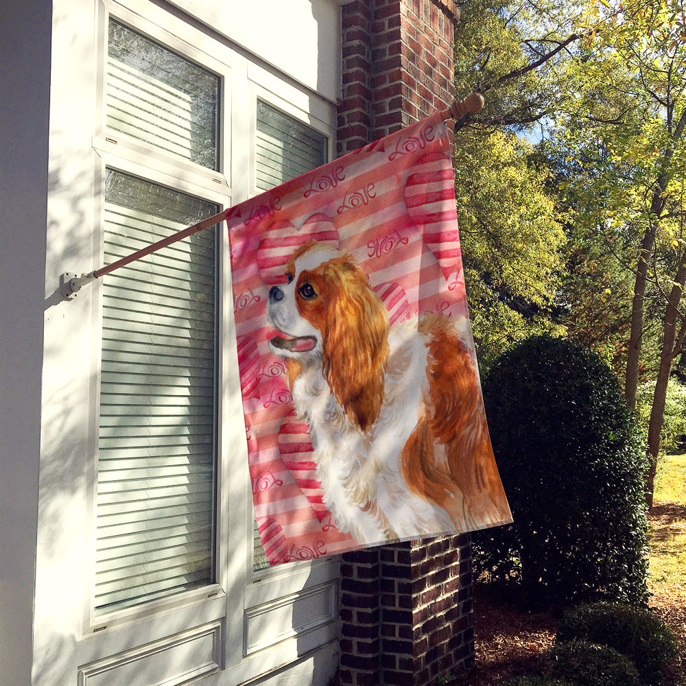 Cavalier Spaniel Love Flag Canvas House Size BB9750CHF  the-store.com.