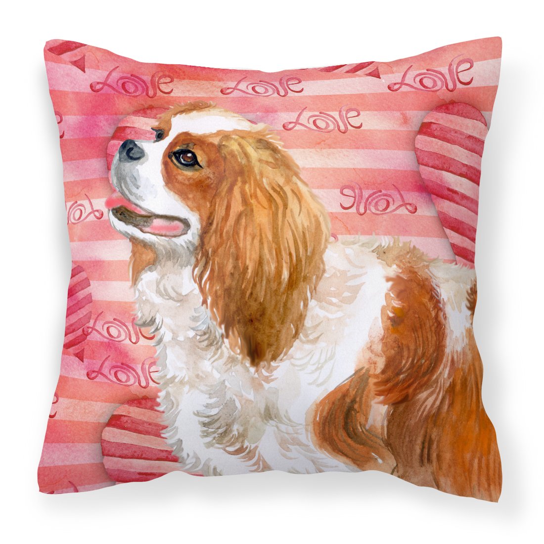 Cavalier Spaniel Love Fabric Decorative Pillow BB9750PW1818 by Caroline's Treasures