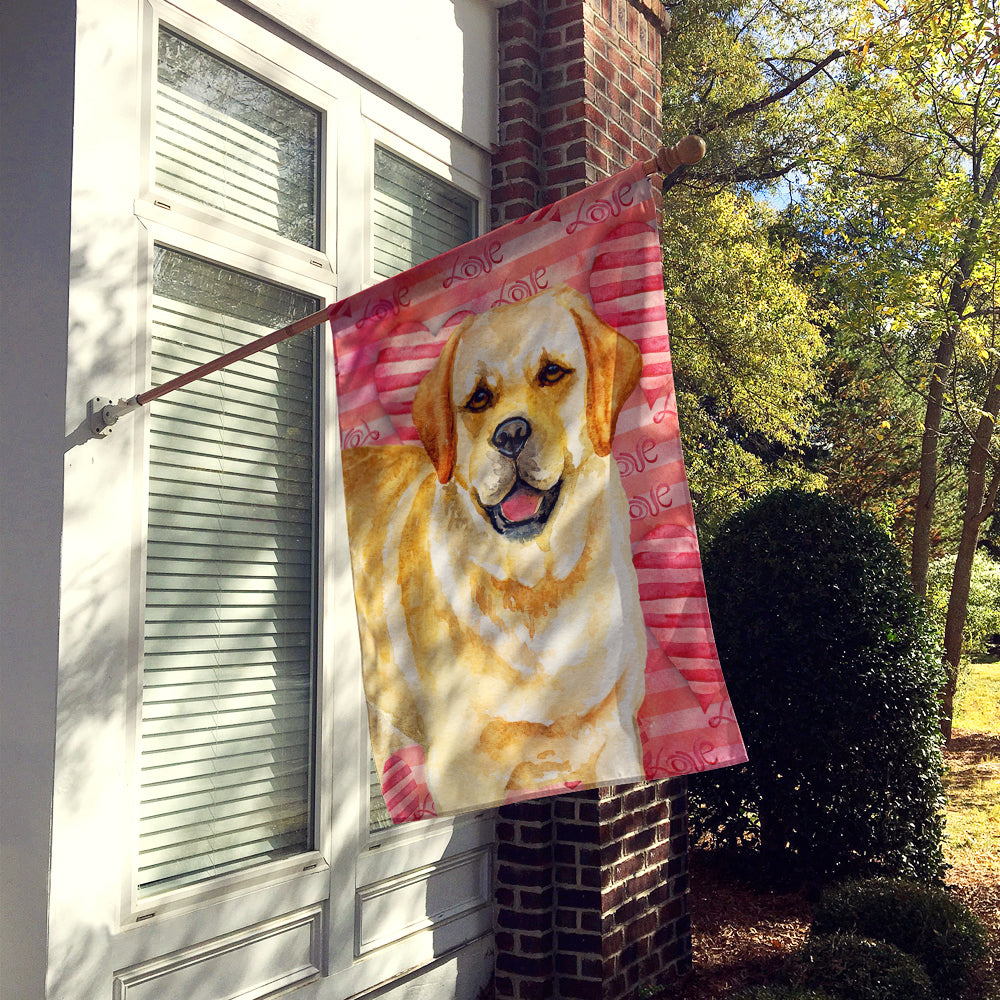 Golden Retriever Love Flag Canvas House Size BB9751CHF  the-store.com.