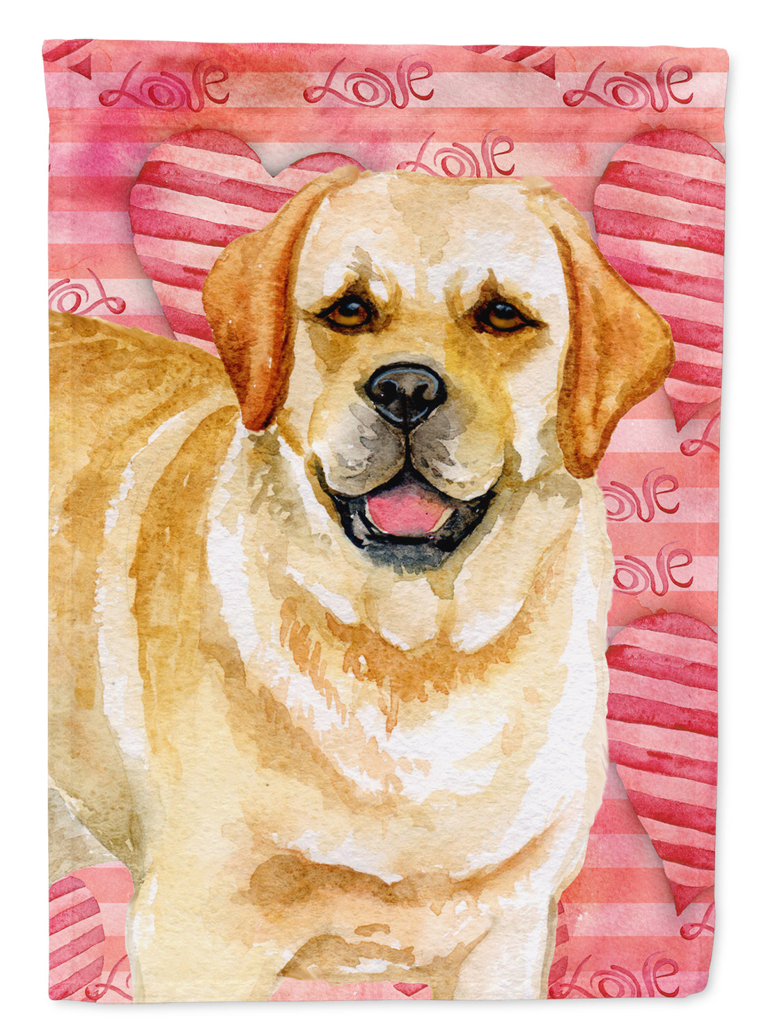 Golden Retriever Love Flag Canvas House Size BB9751CHF  the-store.com.