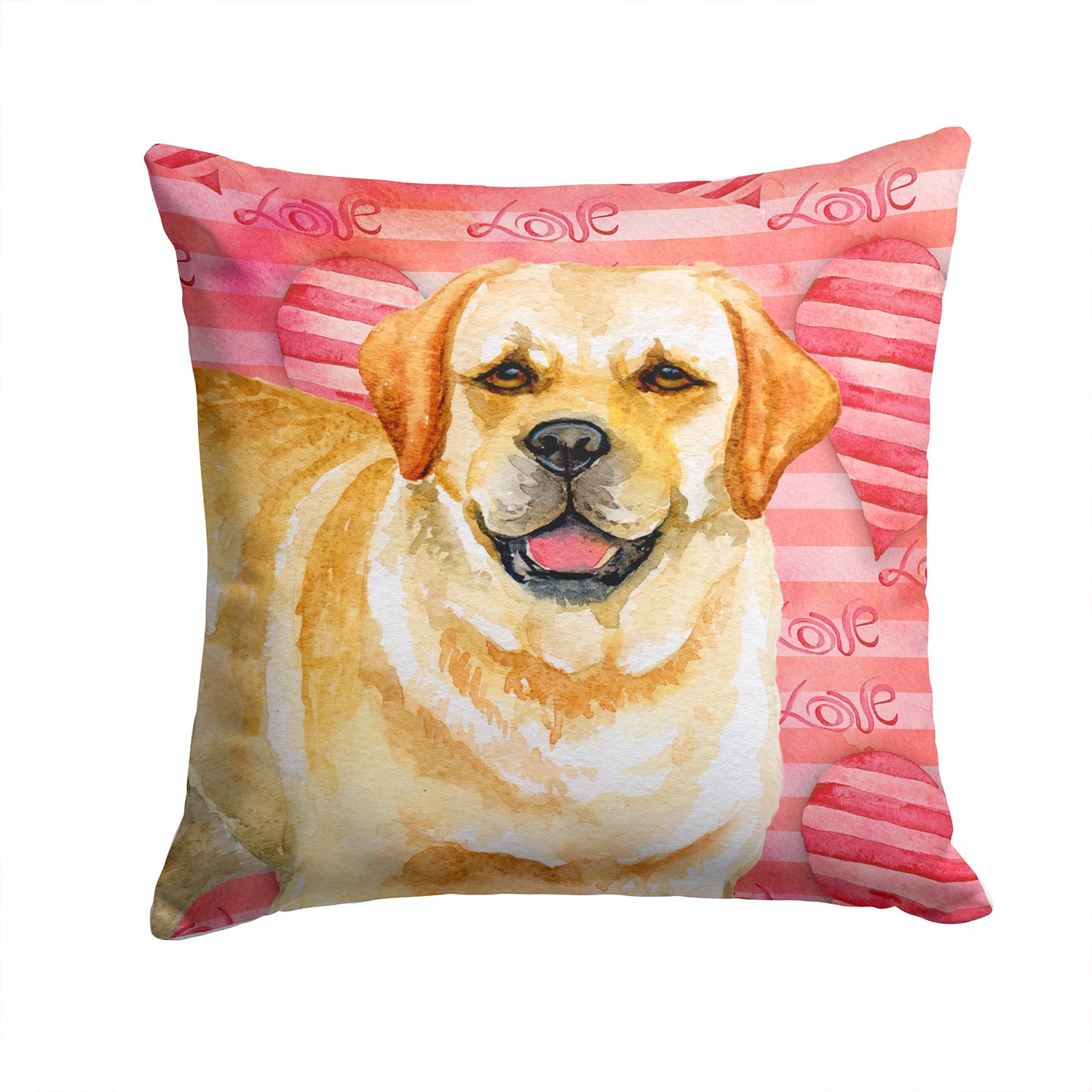 Golden Retriever Love Fabric Decorative Pillow BB9751PW1414 - the-store.com