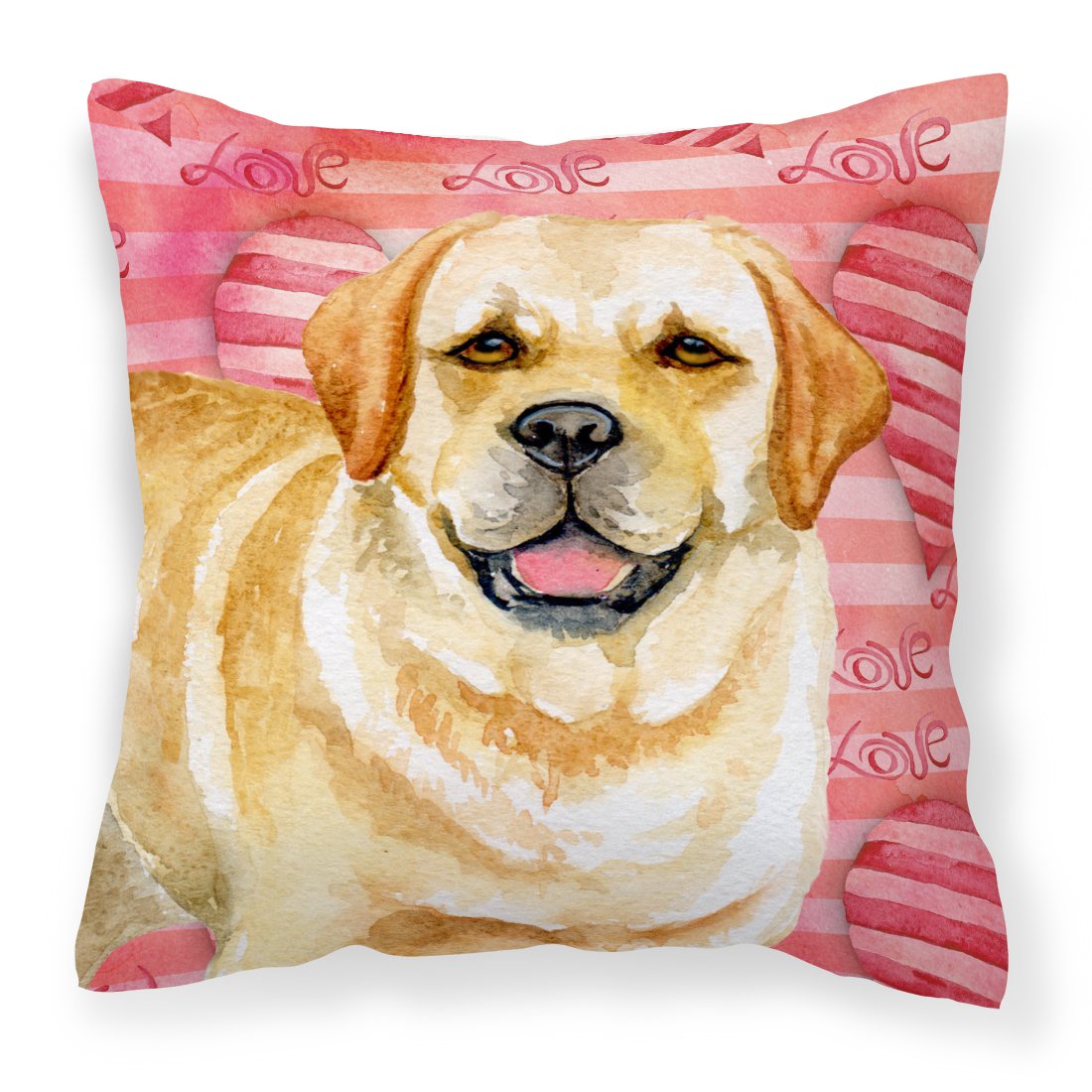 Golden Retriever Love Fabric Decorative Pillow BB9751PW1818 by Caroline's Treasures