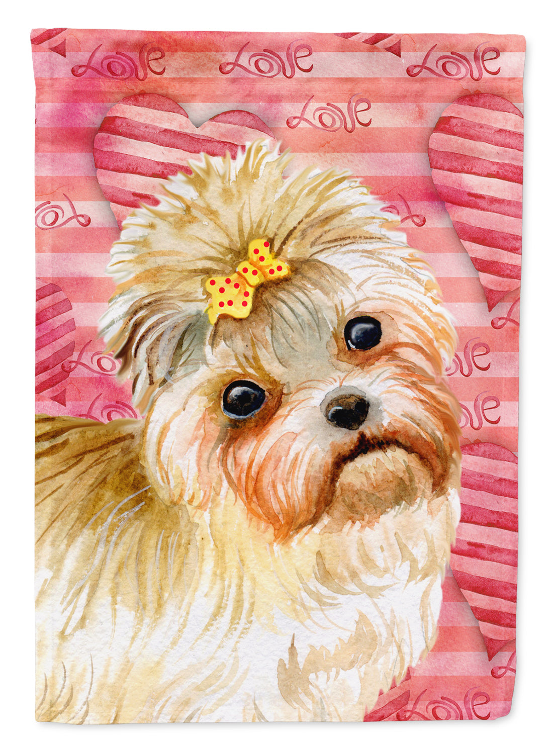 Morkie Love Flag Canvas House Size BB9755CHF  the-store.com.