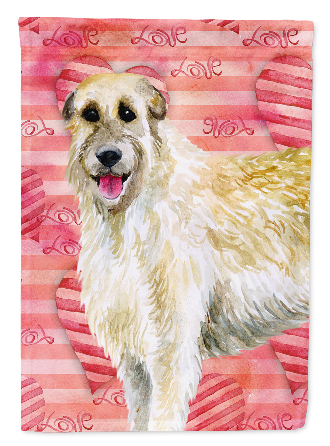 Irish Wolfhound Love Flag Garden Size BB9757GF  the-store.com.