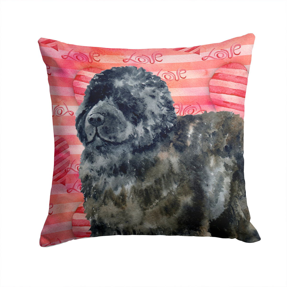 Newfoundland Love Fabric Decorative Pillow BB9758PW1414 - the-store.com