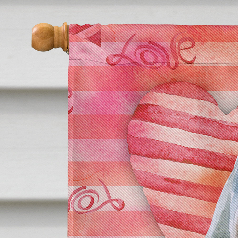 Weimaraner Love Flag Canvas House Size BB9761CHF  the-store.com.