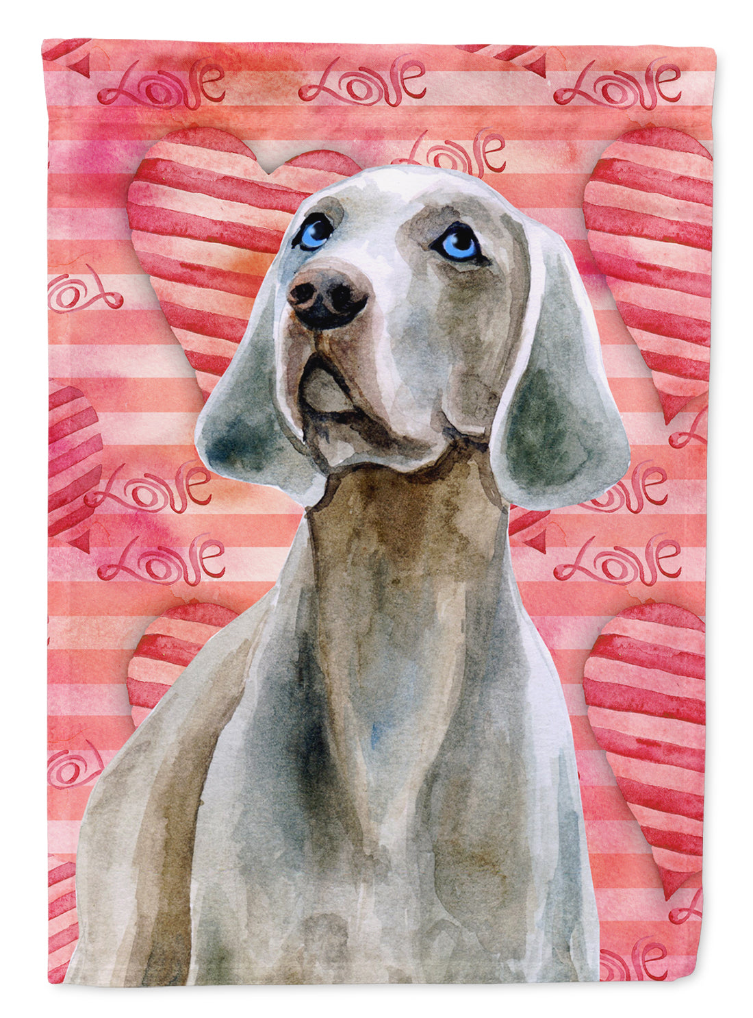 Weimaraner Love Flag Canvas House Size BB9761CHF  the-store.com.