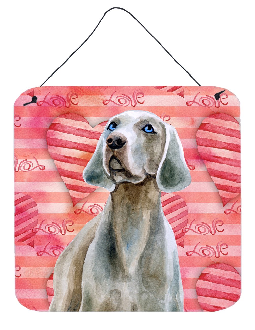 Weimaraner Love Wall or Door Hanging Prints BB9761DS66 by Caroline's Treasures