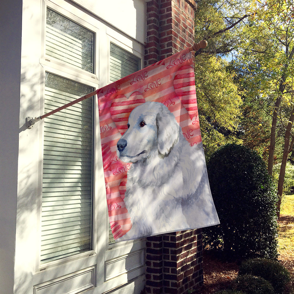 Maremma Sheepdog Love Flag Canvas House Size BB9762CHF  the-store.com.