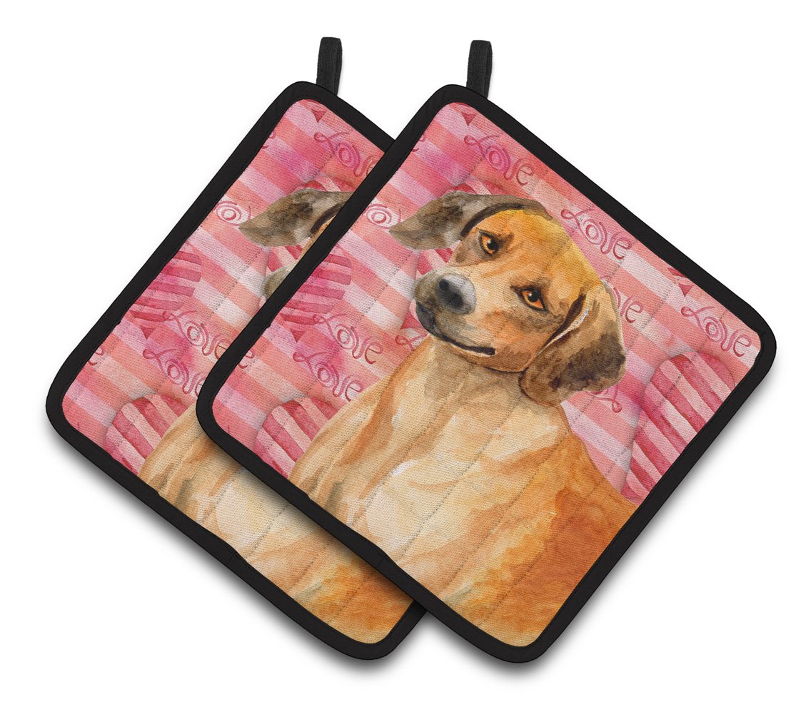 Rhodesian Ridgeback Love Pair of Pot Holders BB9763PTHD by Caroline&#39;s Treasures