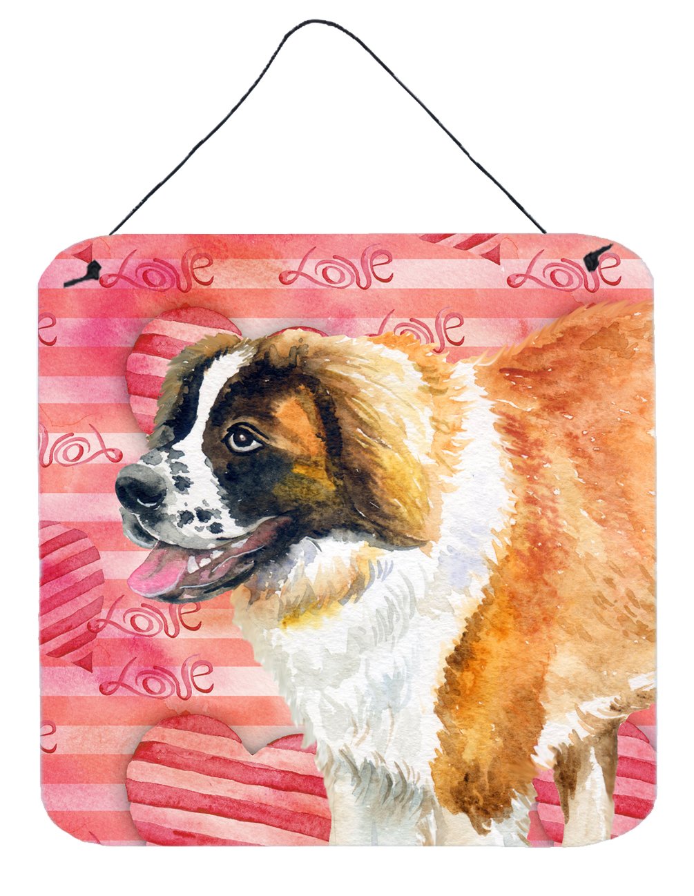 Saint Bernard Love Wall or Door Hanging Prints BB9766DS66 by Caroline's Treasures